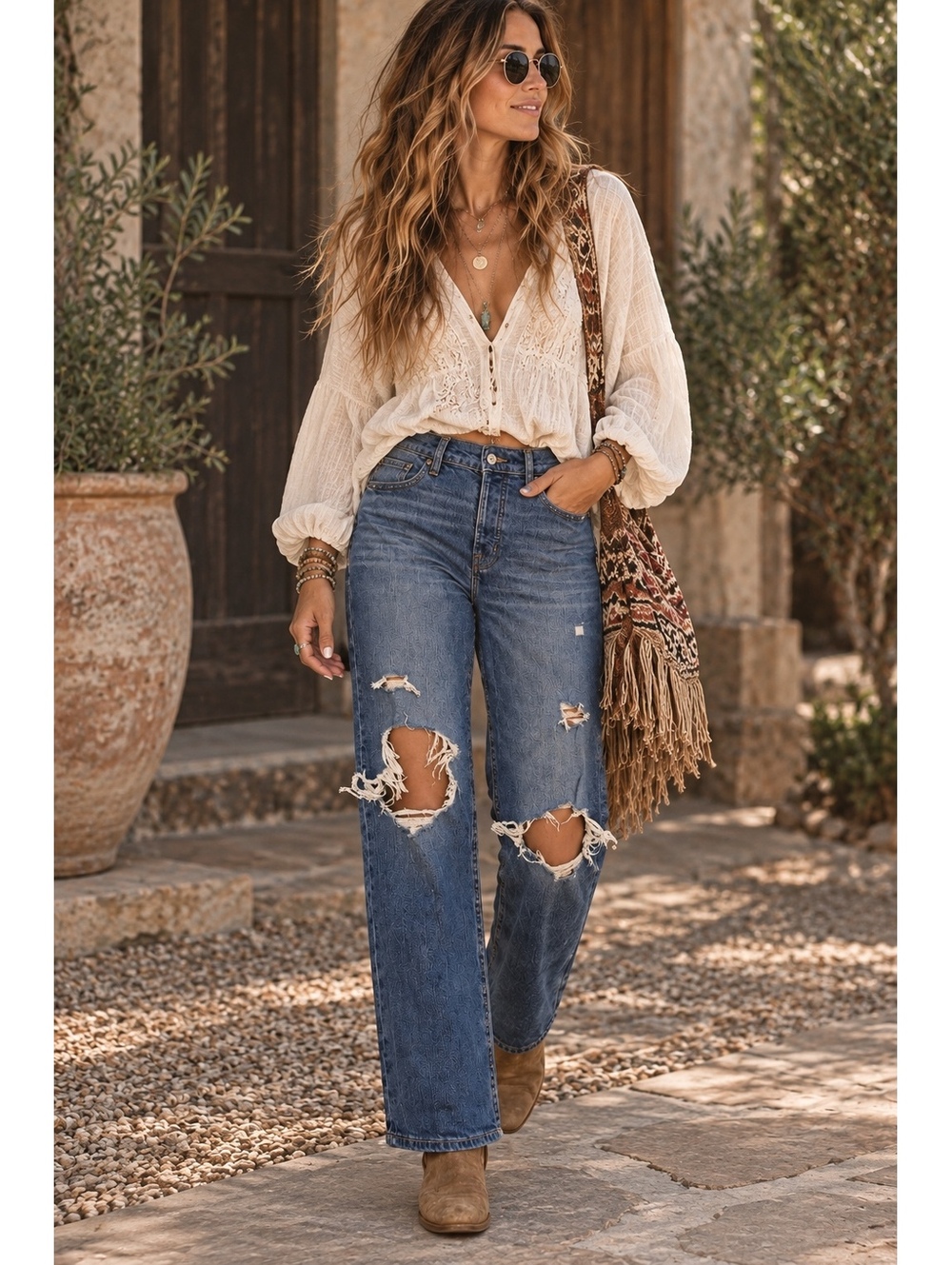 Old Navy Extra High-Rise Sky-Hi Straight Distressed Jeans Size 12